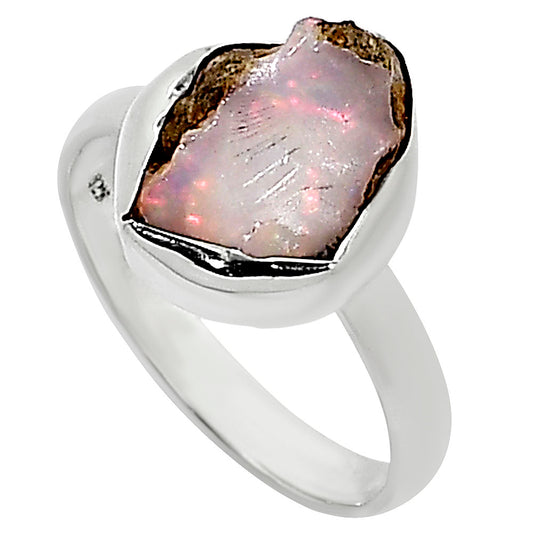 Ethiopian Opal Rough Ring size-9 R-1001 25-ER16261