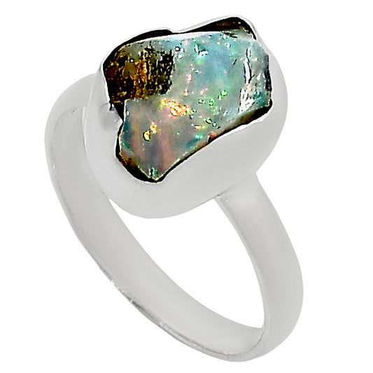Ethiopian Opal Rough Ring size-9 R-1001 25-ER16266
