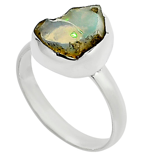 Ethiopian Opal Rough Ring size-9 R-1001 25-ER16271