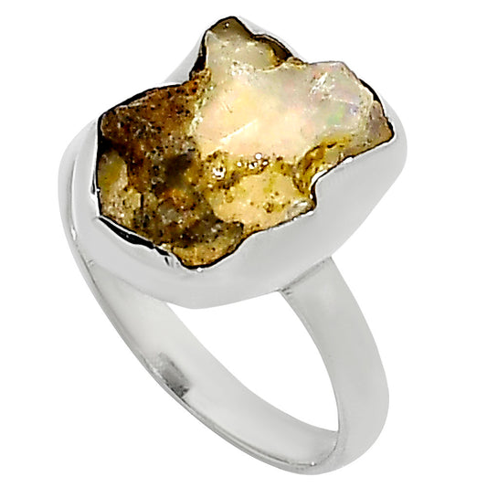 Ethiopian Opal Rough Ring size-9 R-1001 25-ER16277