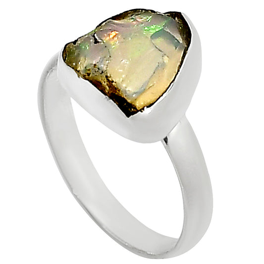 Ethiopian Opal Rough Ring size-9 R-1001 25-ER16280