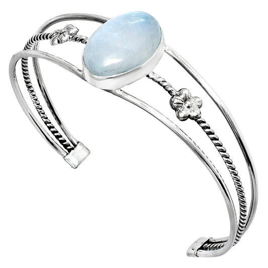 Premium Quality Rainbow Moonstone Cuff Bangle Bracelet B-1012 26-EB10148