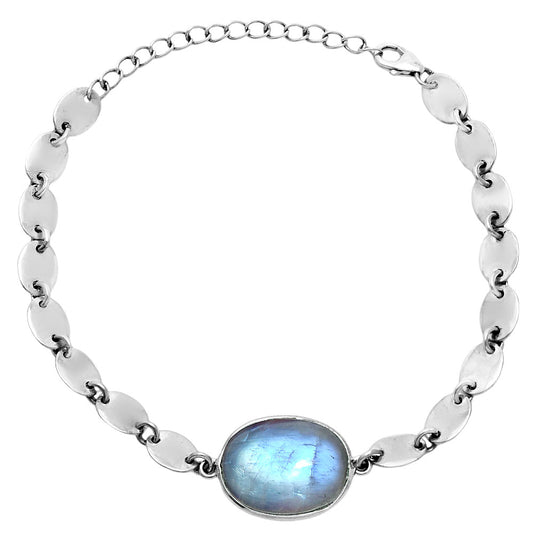 Premium Rainbow Moonstone - India Bracelet B-1044 26-EB10150