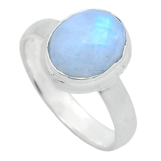 Premium Quality Rainbow Moonstone Checker - India Ring size-6 R-1007 26-ER10920