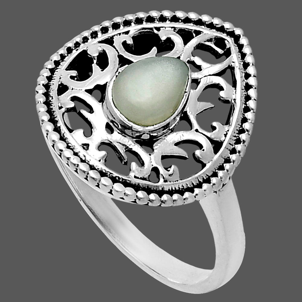 Premium Quality Natural Srilankan Moonstone Ring size-8.5 R-1038 26-ER10954