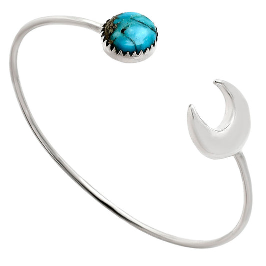 Moon - Kingman Turquoise With Pyrite Cuff Bangle Bracelet B-1046 27-EB10166