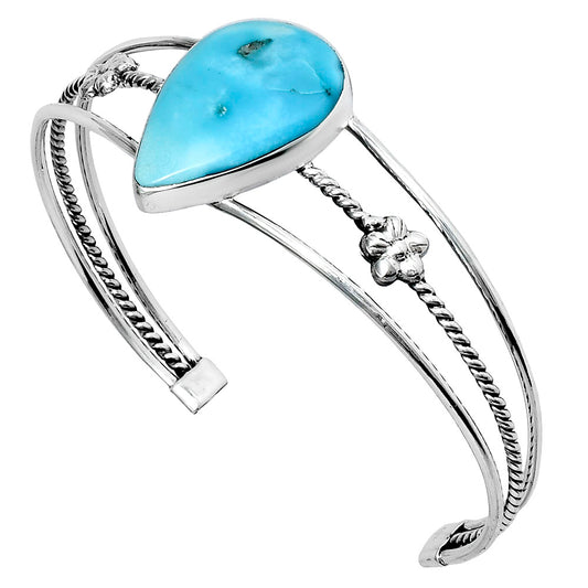 Premium Rare Turquoise Nevada Aztec Mt Cuff Bangle Bracelet B-1012 27-EB10177