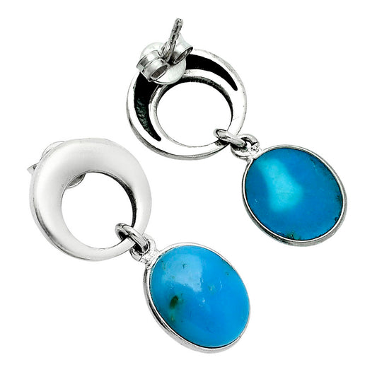 Premium Quality Turquoise Morenci Mine Earrings E-1259 27-EE10261