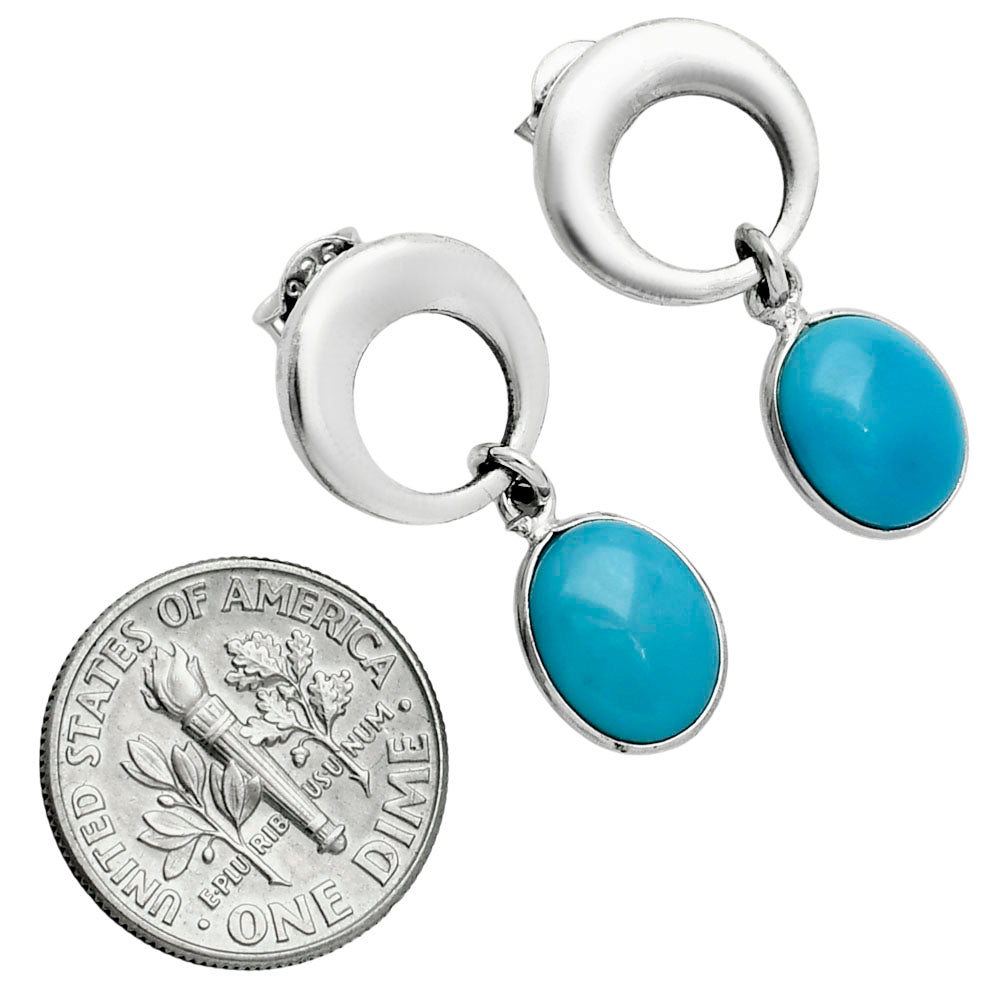 Premium Quality Sleeping Beauty Turquoise - USA Earrings E-1259 27-EE10264