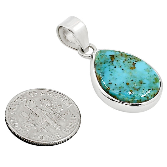 Natural Rare Turquoise Nevada Aztec Mt Pendant P-1002 27-EP10868