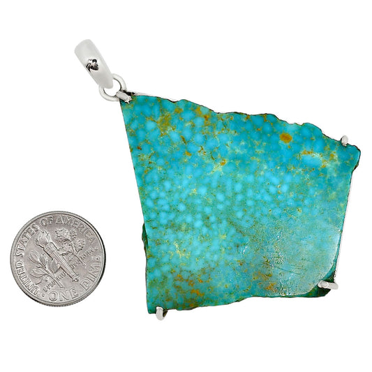 Natural Rare Turquoise Nevada Aztec Mt Pendant P-1013 27-EP11175