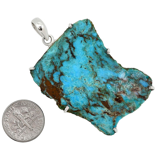 Natural Rare Turquoise Nevada Aztec Mt Pendant P-1013 27-EP11179