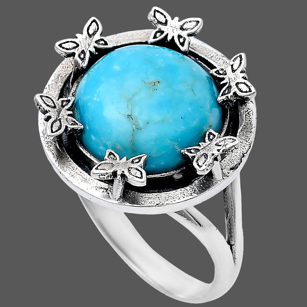 Premium Quality Turquoise Nevada Aztec Mt Ring size-8 R-1716 27-ER11109