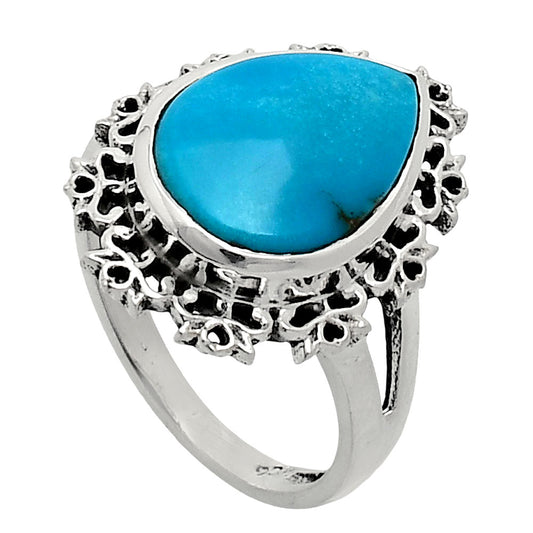 Premium Quality Sleeping Beauty Turquoise Ring size-7 R-1114 27-ER11128