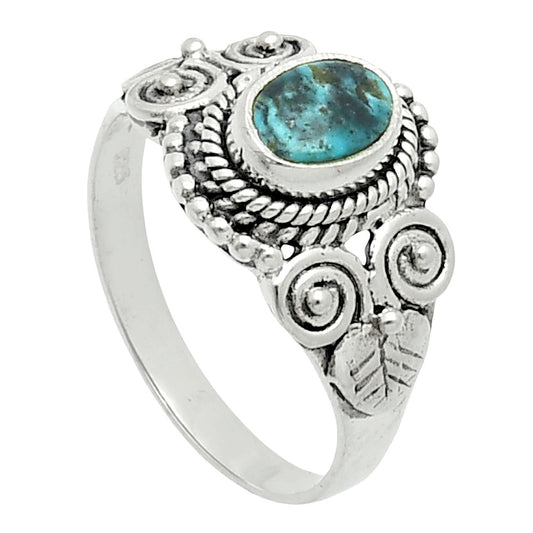 Premium Turquoise Morenci Mine Ring size-8 R-1280 27-ER11153