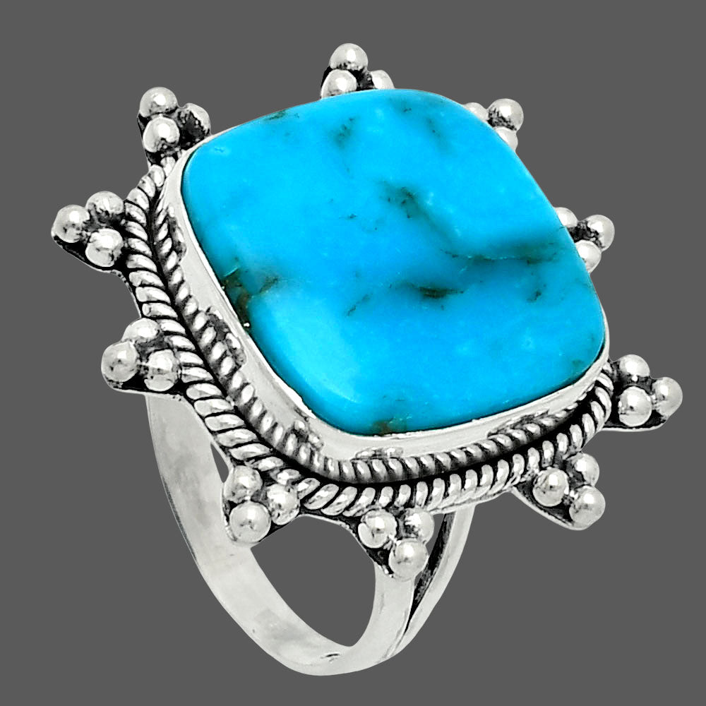 Premium Turquoise Morenci Mine Ring size-9 R-1234 27-ER11158