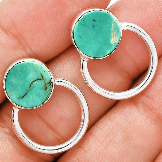 Premium Rare Turquoise Nevada Aztec Mt Pendant Earrings Set T-1012 27-ET10039