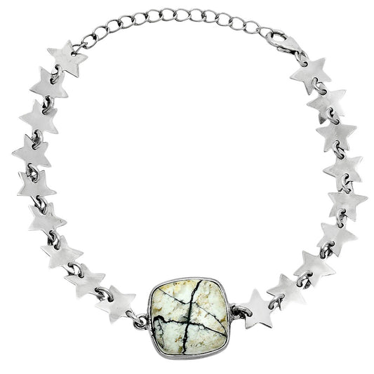 Premium Star Authentic White Buffalo Turquoise Nevada Bracelet B-1044 28-EB10194