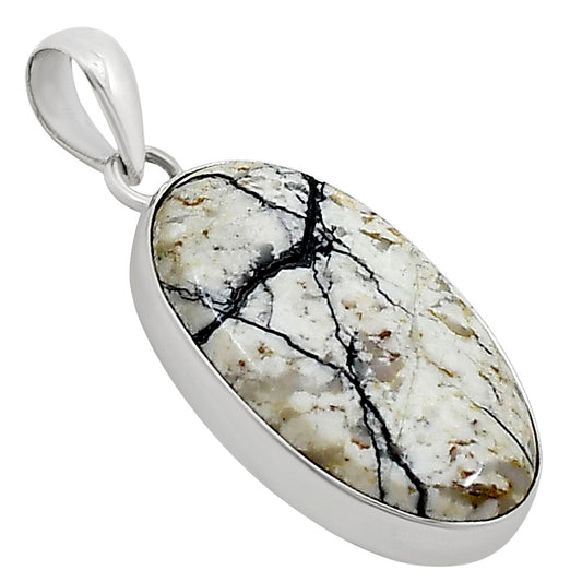 Authentic White Buffalo Turquoise Nevada Pendant P-1001 28-EP10968