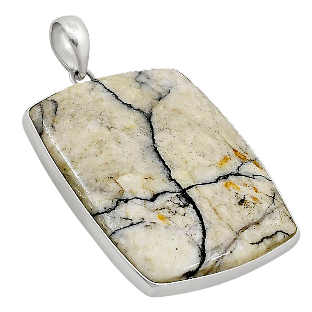 Authentic White Buffalo Turquoise Nevada Pendant P-1001 28-EP10982