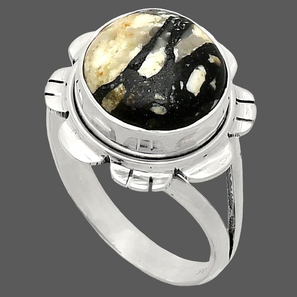 Premium Quality Authentic White Buffalo Turquoise Ring size-9.5 R-1342 28-ER11399