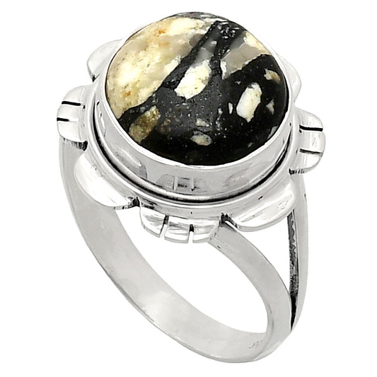 Premium Quality Authentic White Buffalo Turquoise Ring size-9.5 R-1342 28-ER11399