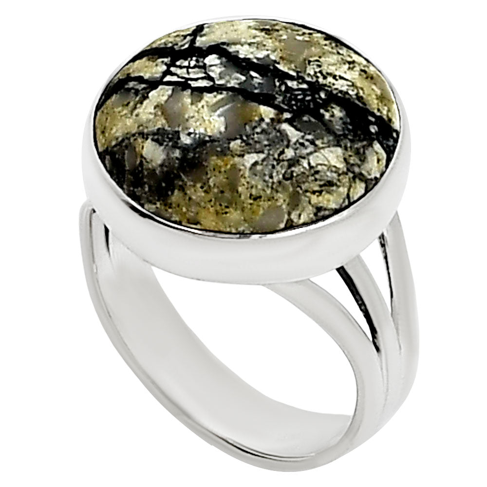 Authentic White Buffalo Turquoise Nevada Ring size-7 R-1003 28-ER15042