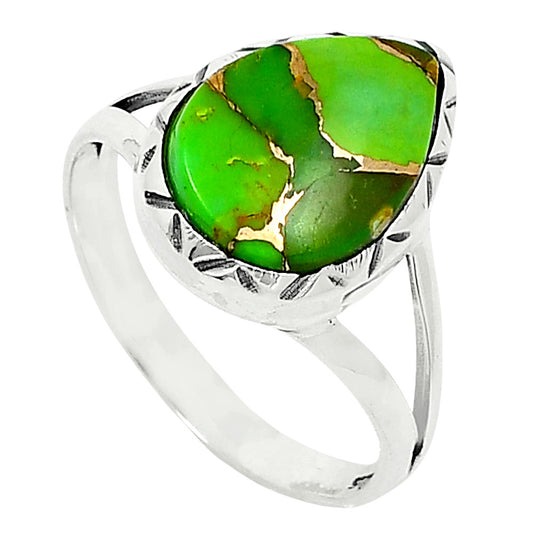 Premium Quality Copper Green Turquoise Ring size-9 R-1074 29-ER11450