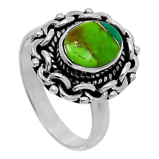 Premium Blue Turquoise In Green Mohave - USA Ring size-7 R-1667 29-ER11501