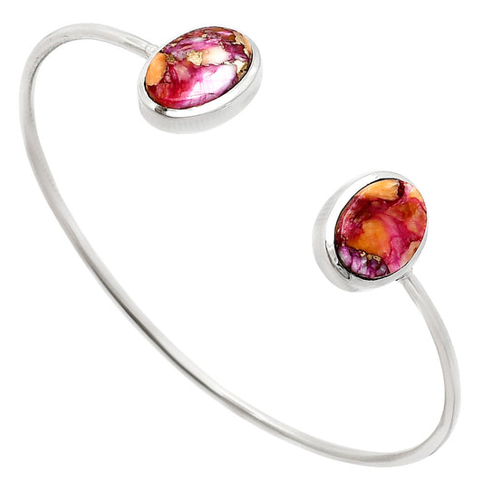 Premium Kingman Orange Dahlia Turquoise Cuff Bangle Bracelet B-1004 30-EB10229