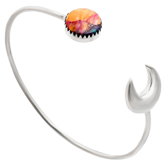 Moon - Kingman Orange Dahlia Turquoise Cuff Bangle Bracelet B-1046 30-EB10237