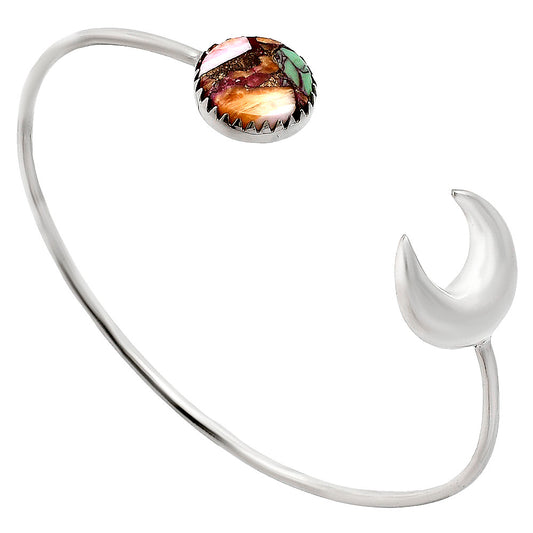 Moon - Kingman Orange Dahlia Turquoise Cuff Bangle Bracelet B-1046 30-EB10239