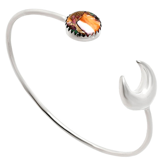 Moon - Kingman Orange Dahlia Turquoise Cuff Bangle Bracelet B-1046 30-EB10240