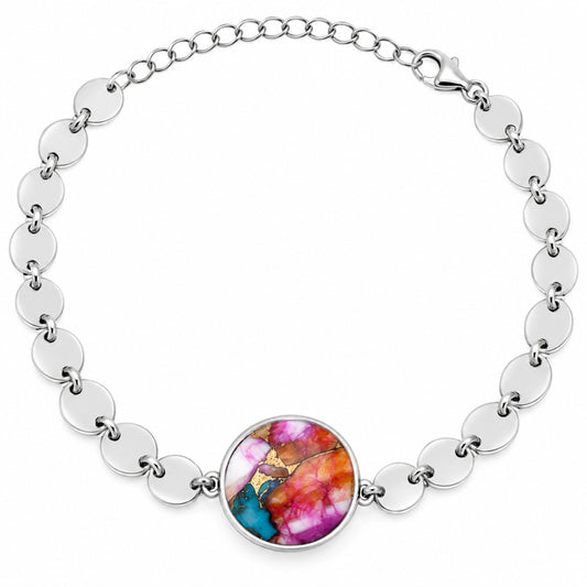 Premium Kingman Orange Dahlia Turquoise Bracelet B-1044 30-EB10295