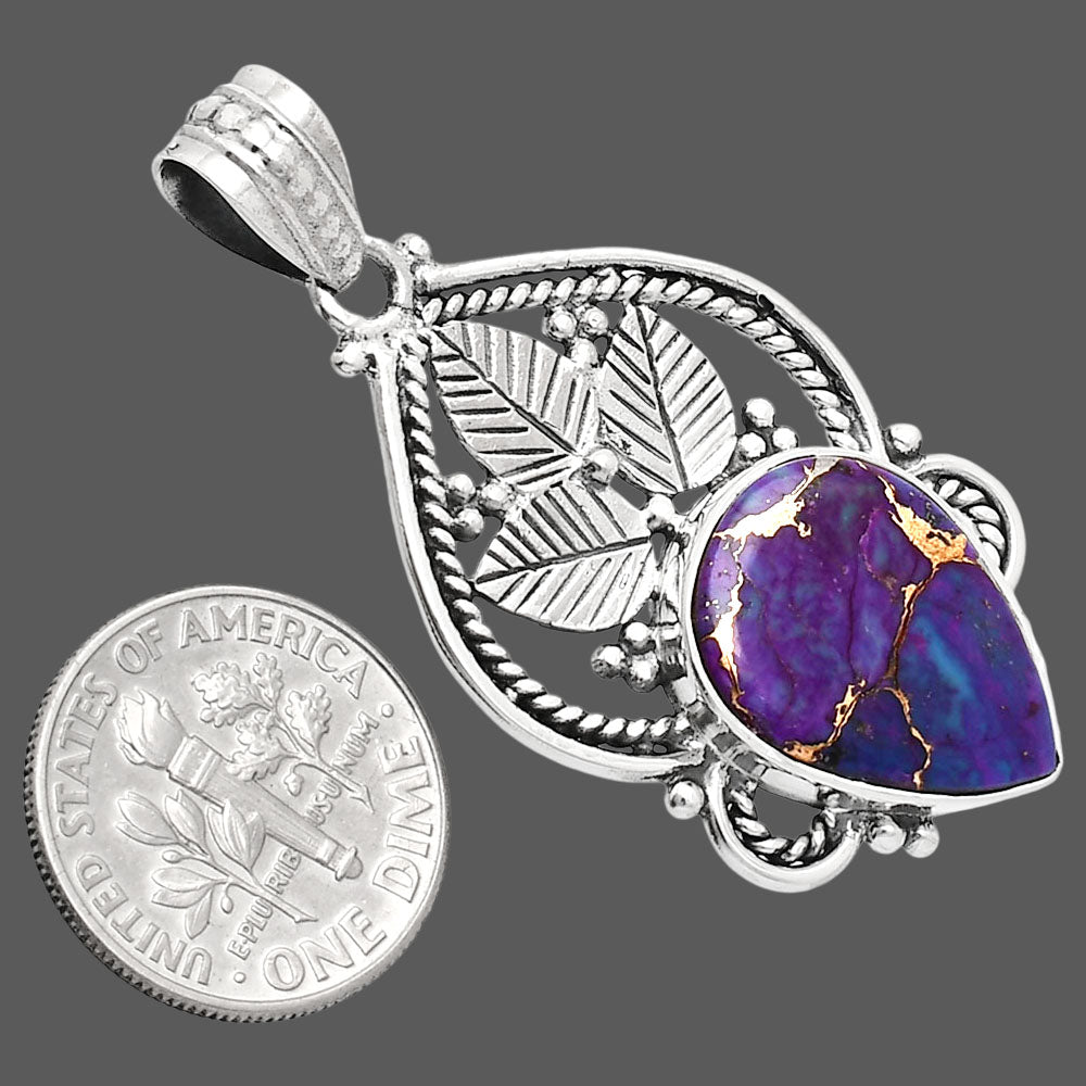 Premium Quality Copper Purple Turquoise - Arizona Pendant P-1258 31-EP10176