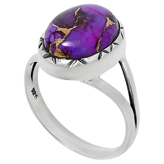 Premium Copper Purple Turquoise Ring size-9 R-1074 31-ER12118
