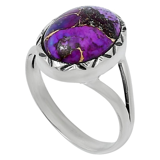 Premium Copper Purple Turquoise Ring size-9 R-1074 31-ER12131