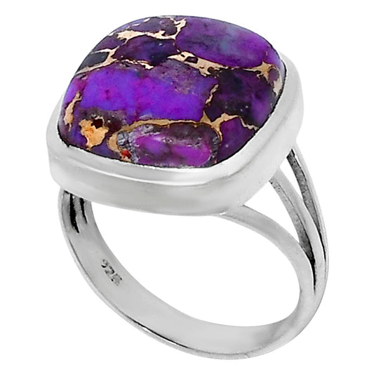 Premium Copper Purple Turquoise Ring size-7 R-1006 31-ER12132