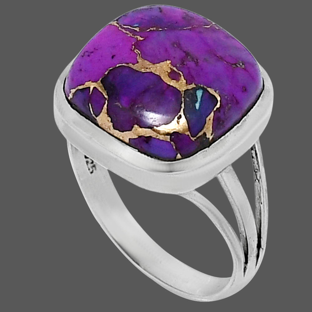 Premium Copper Purple Turquoise Ring size-8 R-1006 31-ER12140