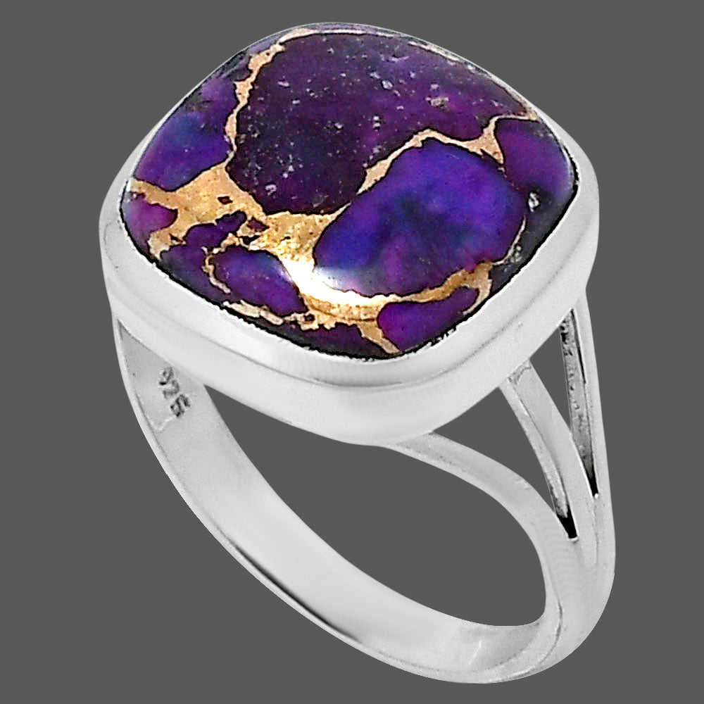 Premium Copper Purple Turquoise Ring size-9 R-1006 31-ER12142