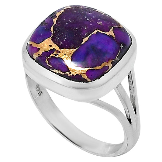 Premium Copper Purple Turquoise Ring size-9 R-1006 31-ER12142