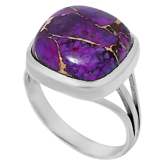 Premium Copper Purple Turquoise Ring size-9 R-1006 31-ER12144