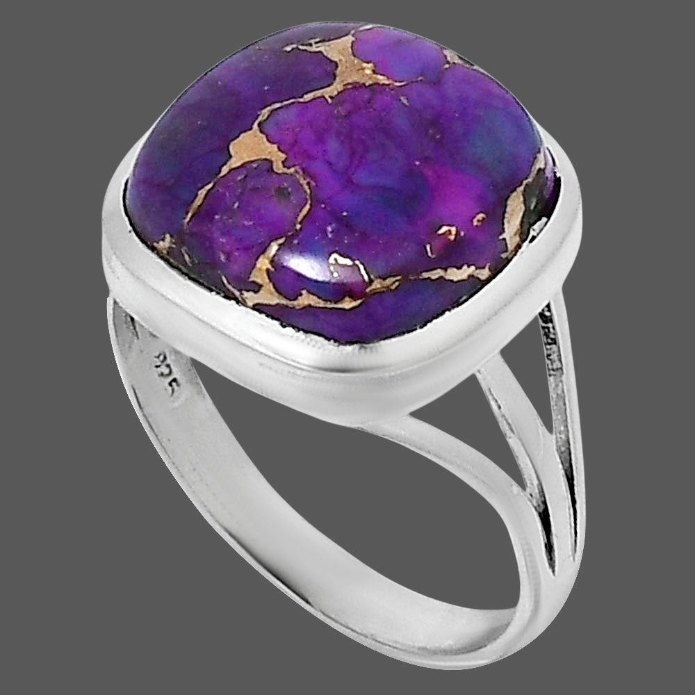 Premium Copper Purple Turquoise Ring size-9 R-1006 31-ER12145