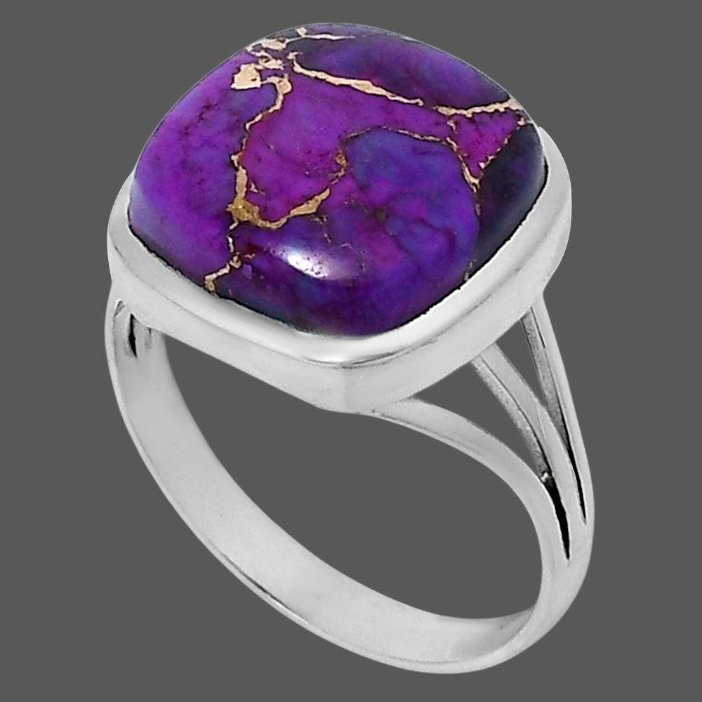 Premium Copper Purple Turquoise Ring size-10 R-1006 31-ER12147