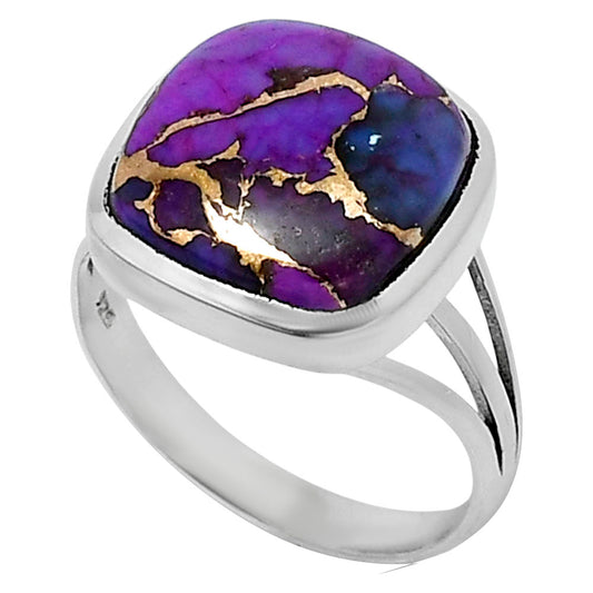 Premium Copper Purple Turquoise Ring size-10 R-1006 31-ER12149