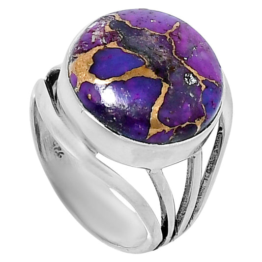 Premium Copper Purple Turquoise Ring size-7 R-1219 31-ER12178
