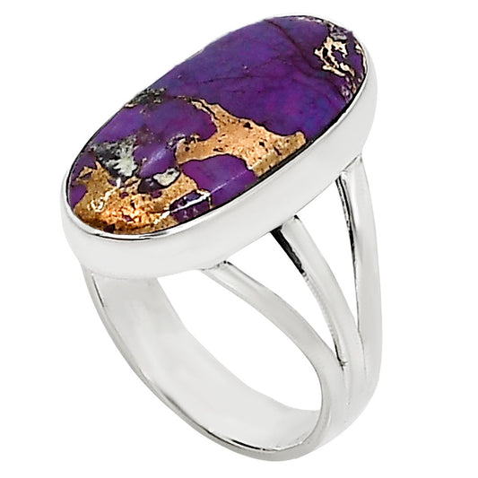 Copper Purple Turquoise Ring size-9 R-1003 31-ER15043
