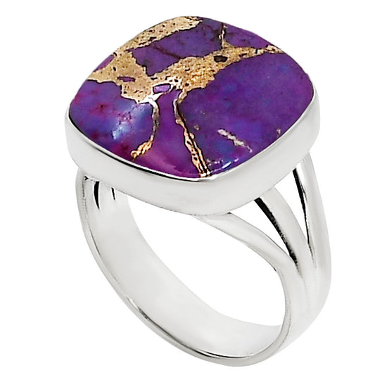 Copper Purple Turquoise Ring size-7 R-1003 31-ER15047