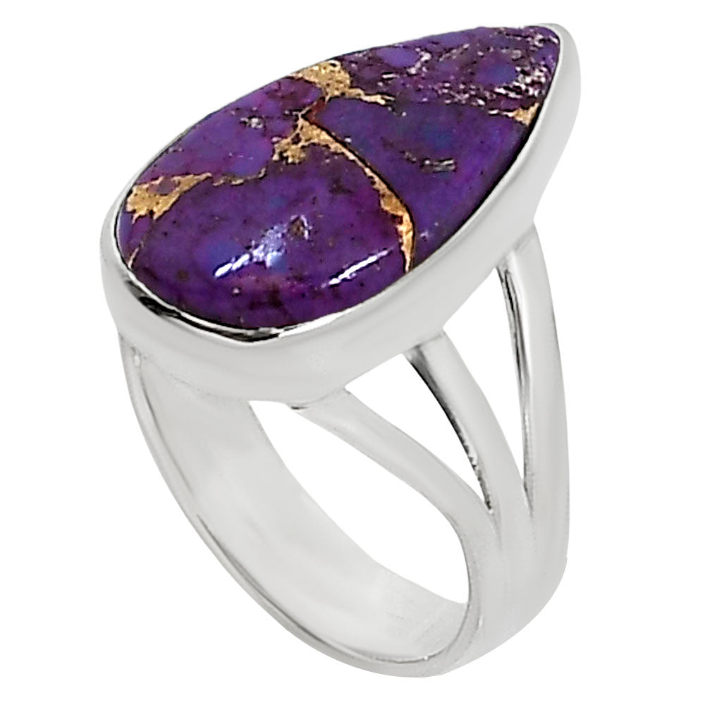 Copper Purple Turquoise Ring size-10 R-1003 31-ER15049