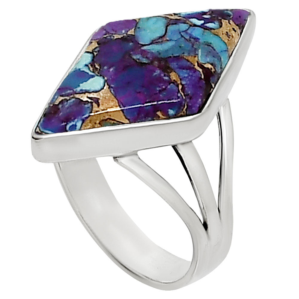Kingman Purple Dahlia Turquoise Ring size-10 R-1003 31-ER15088